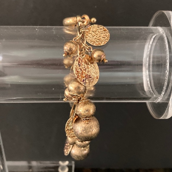 Rivka Friedman 18K Gold-Clad Multiple Bead & Disc Charm Bracelet/7 1/4 Inch/NEW! - Picture 1 of 4